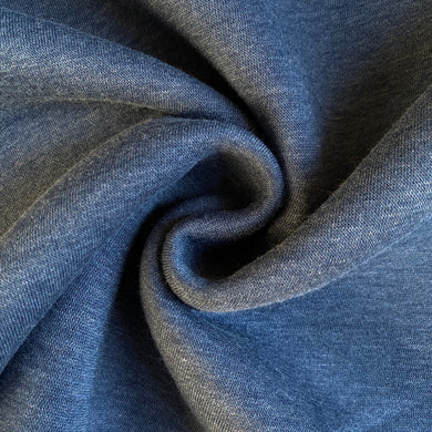 Super Soft Sweatshirt Fabric in Denim Blue from Stitchy Bee