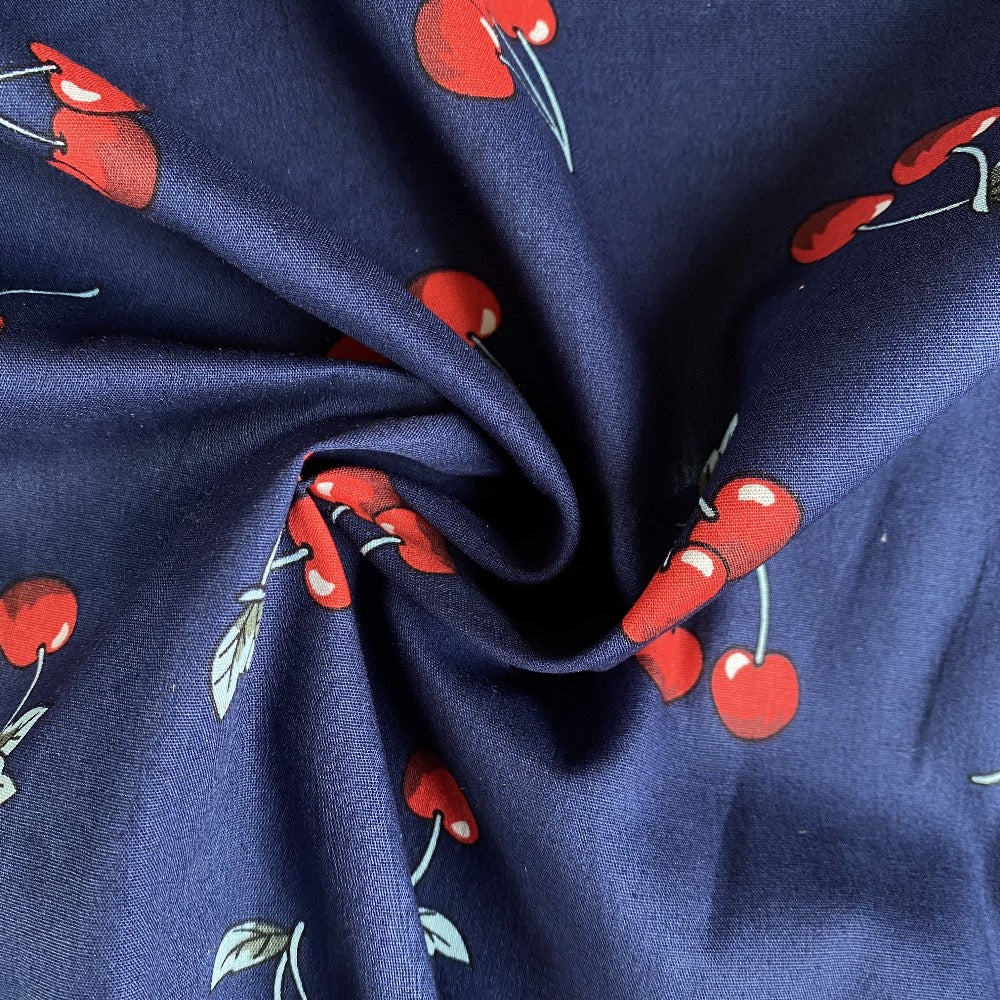 Navy and Cherry Poplin from Stitchy Bee