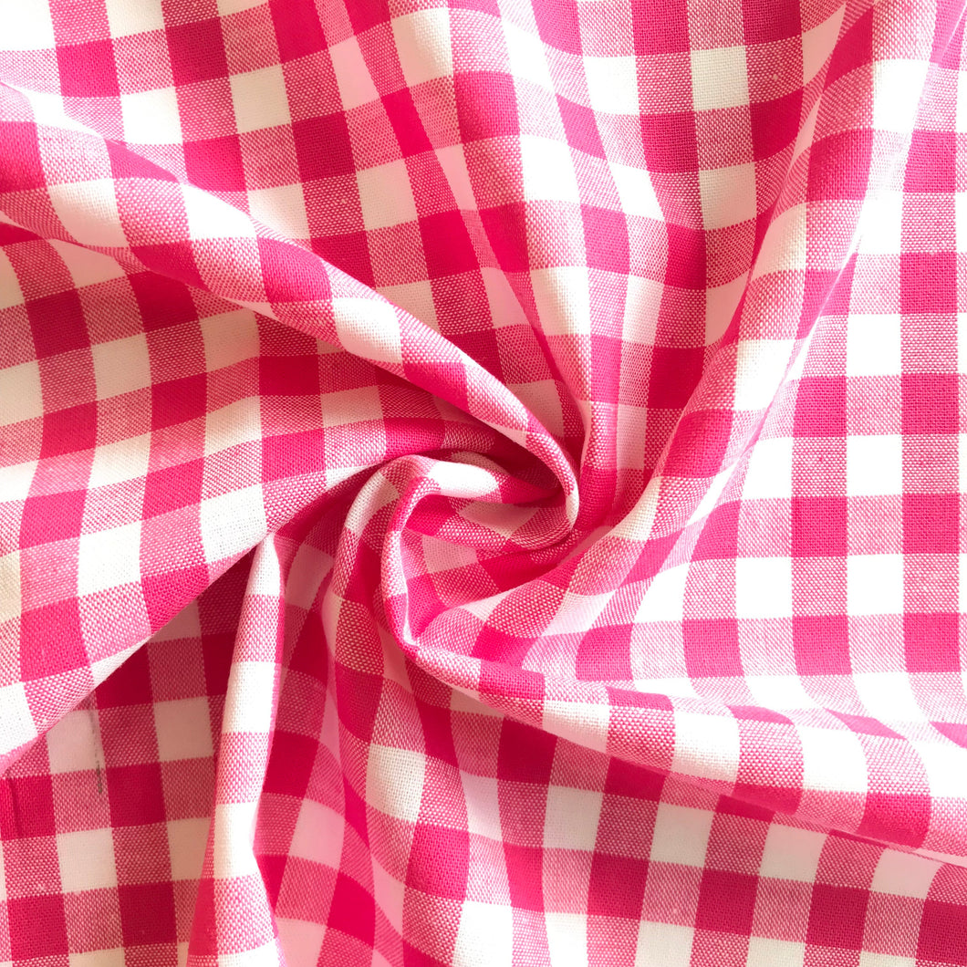 Fuschia Gingham Cotton Check from Stitchy Bee