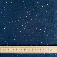 Navy and Gold Double Gauze from Stitchy Bee