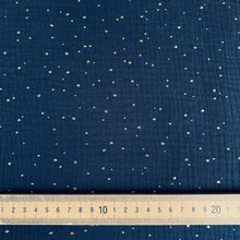 Navy and Gold Double Gauze from Stitchy Bee